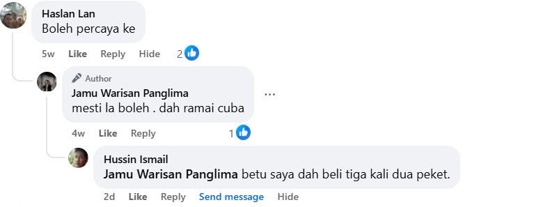 Testimoni pelanggan