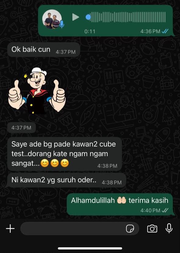 Testimoni pelanggan
